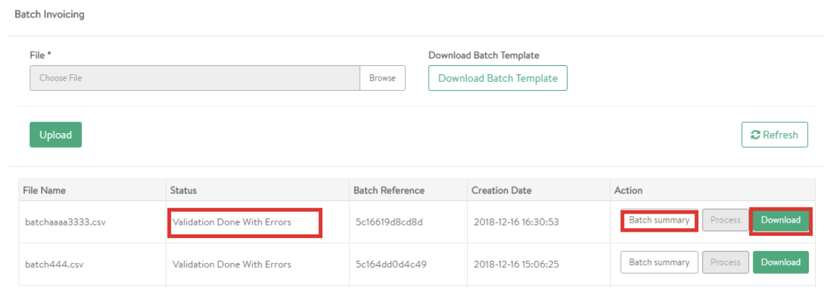 Validation Errors