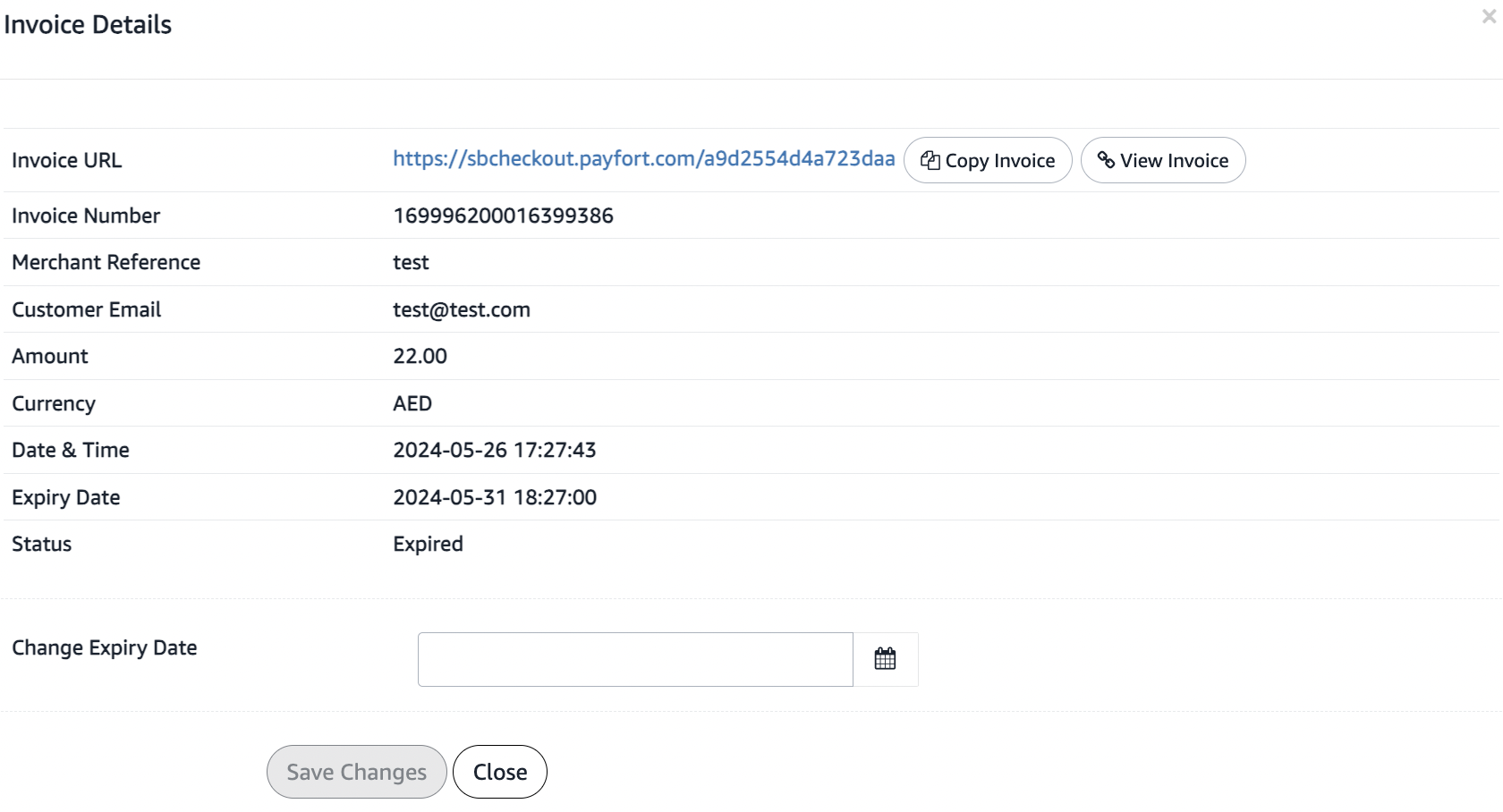 Expired Payment Link